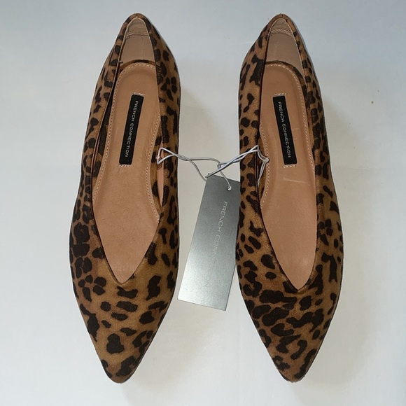 French Connection Women's Daisy Faux Suede Pointed Toe Slip On Ballet Flats - Picture 3 of 8